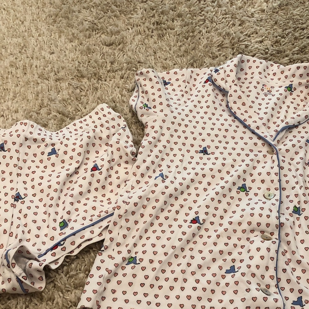 Roller Rabbit Pink Heart Pajama Set